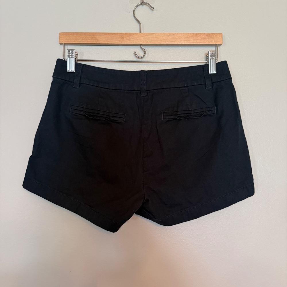 J.Crew Womens Black 100% Cotton Re-Imagined Chino Shorts Size 4 3 Inch Inseam - Picture 2 of 9